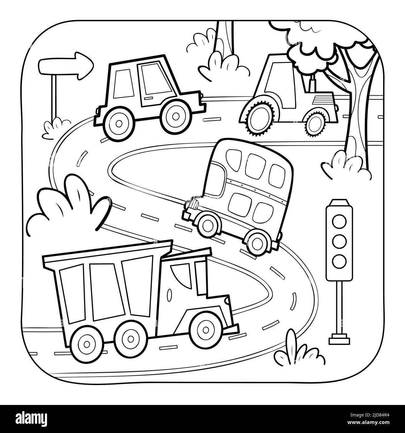 car coloring pages preschool