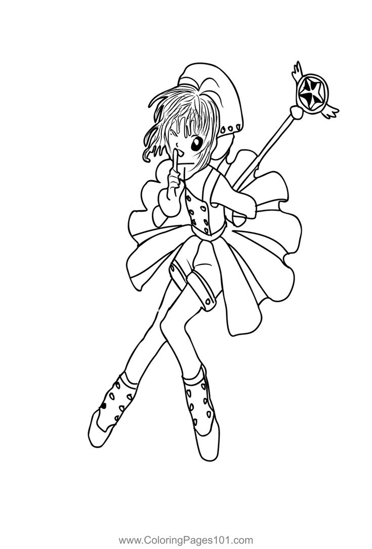 Cardcaptors Sakura 2 Coloring Page