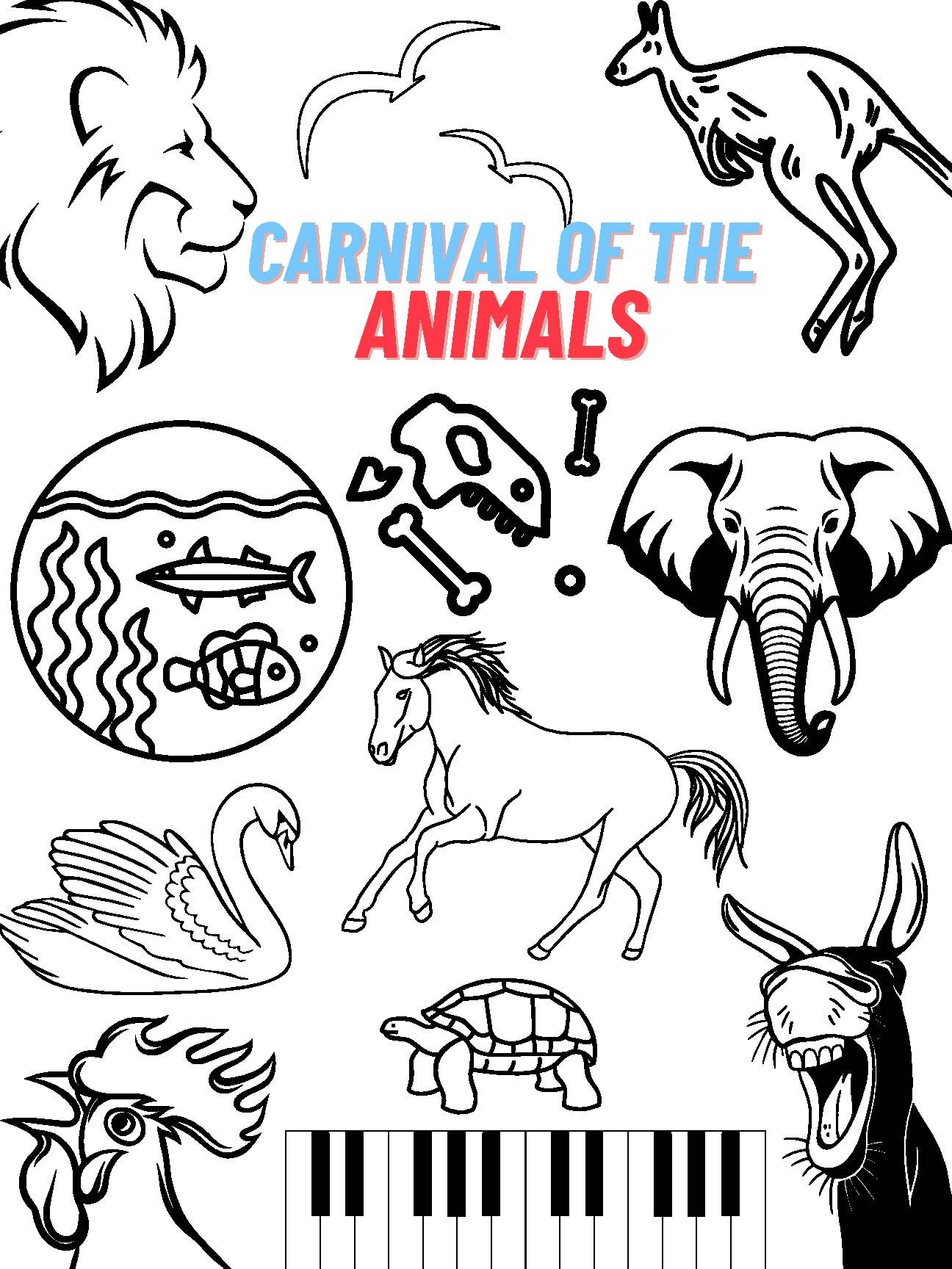 Carnival Of The Animals Music Coloring Page By Becca Joy Music Math