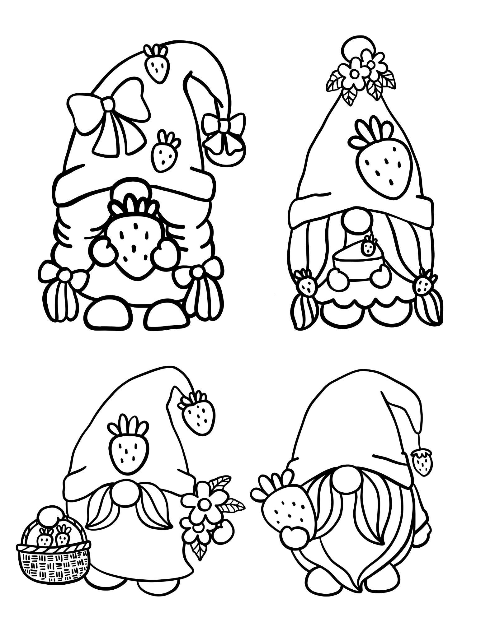 Celebrate Warm Weather With These Fun Summer Gnomes Coloring Pages