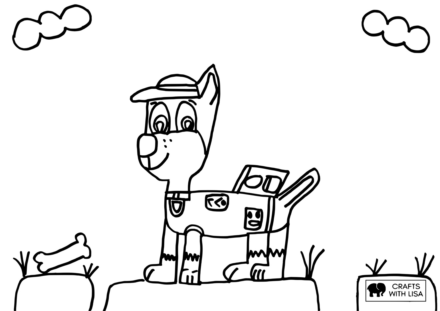 chase paw patrol coloring pages