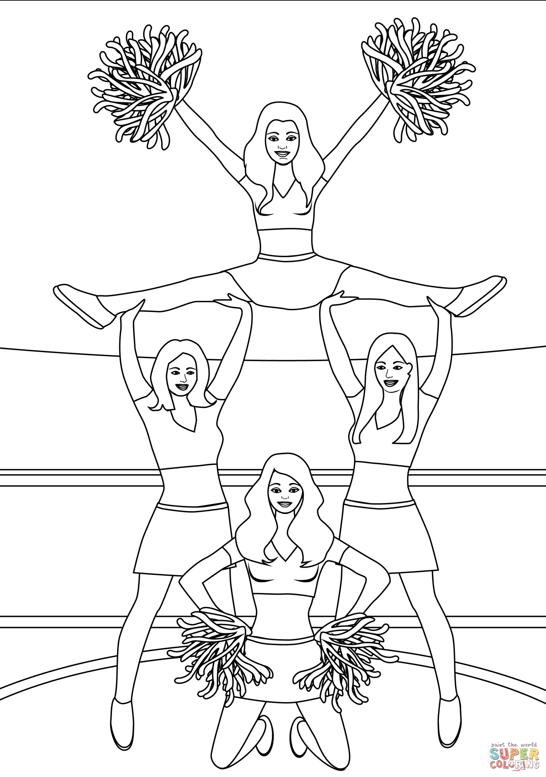 Cheerleading 35 Free Printable Coloring Pages