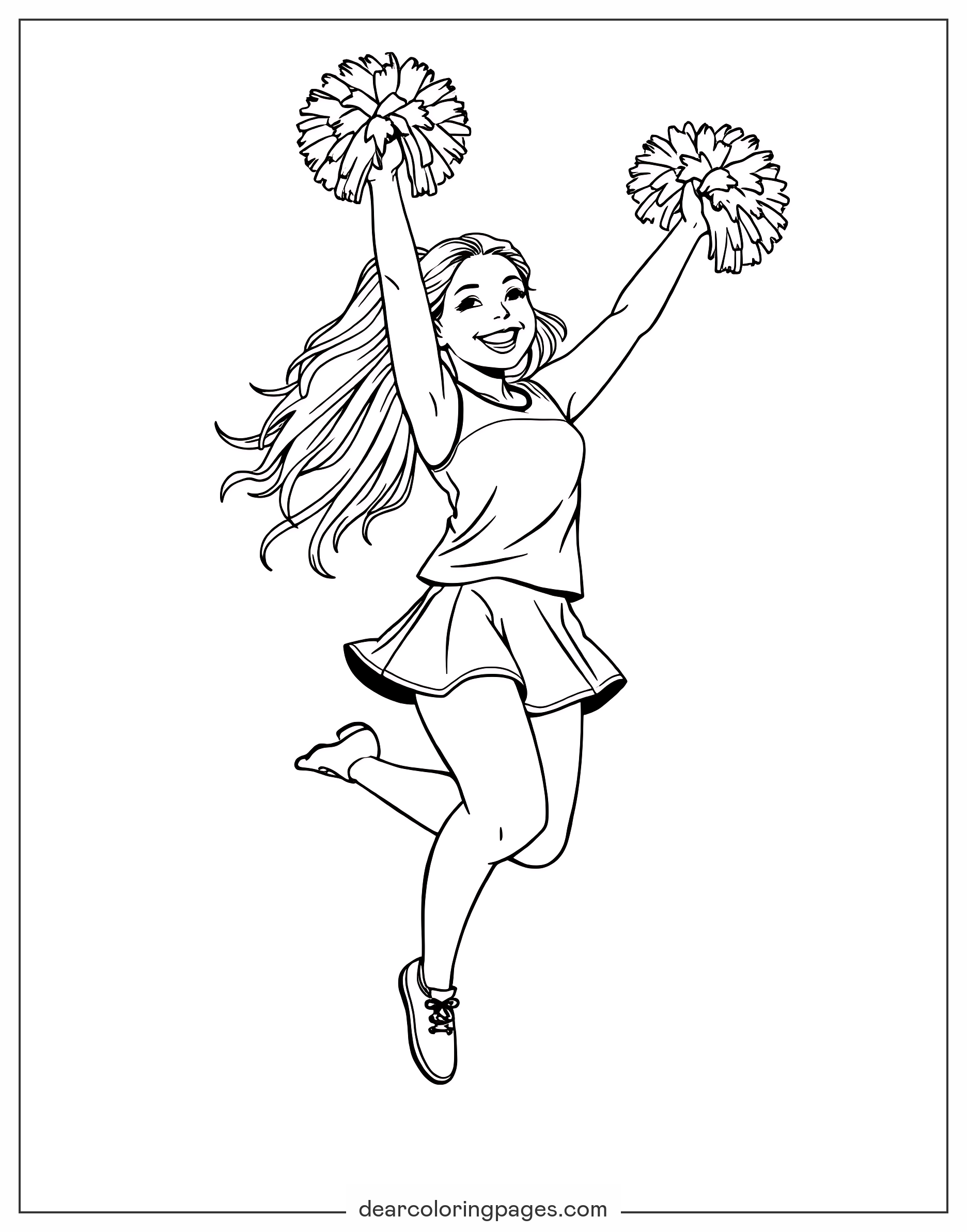 cheerleader coloring pages