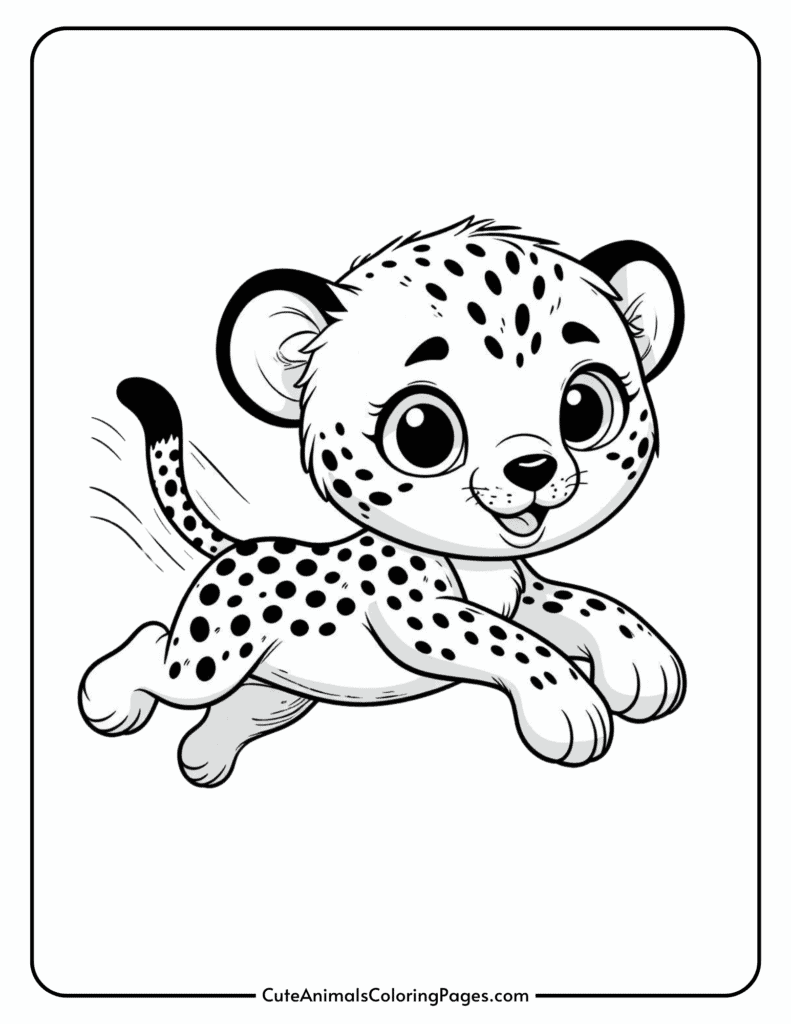 Cheetah Coloring Pages 10 Free Printable Pages Cute Animals Coloring Pages