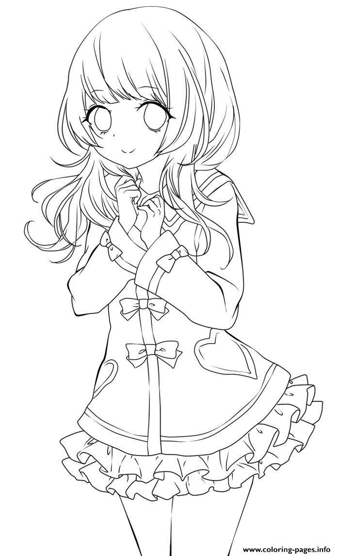 kawaii cute anime coloring pages
