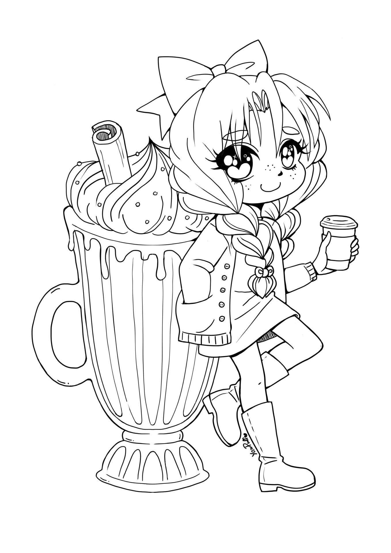 Chibis Free Chibi Coloring Pages YamPuff s Stuff