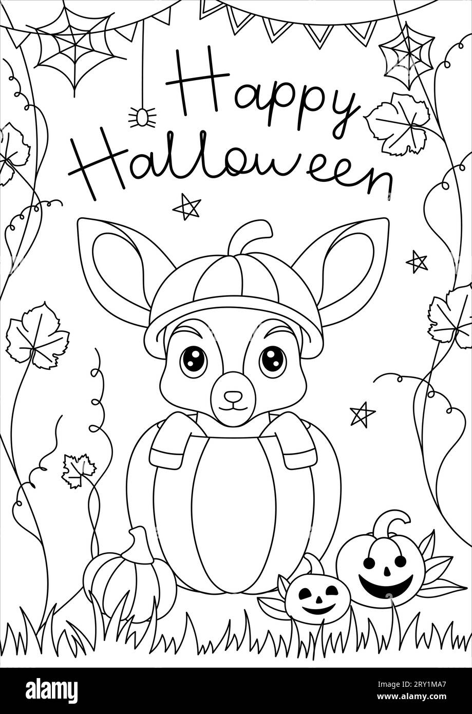 animal halloween coloring pages