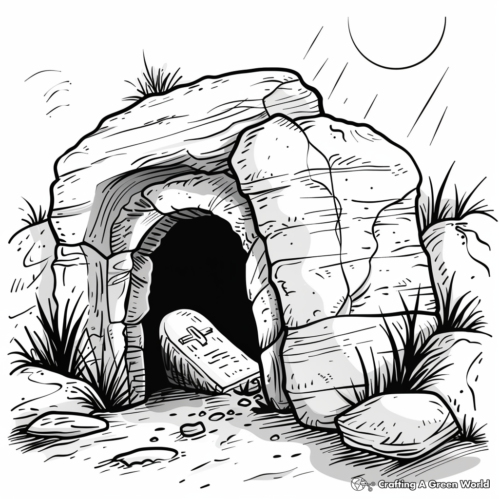 empty tomb coloring pages preschool