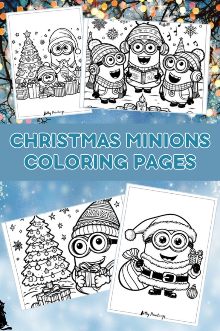 Christmas Printable Images Of Minions To Color