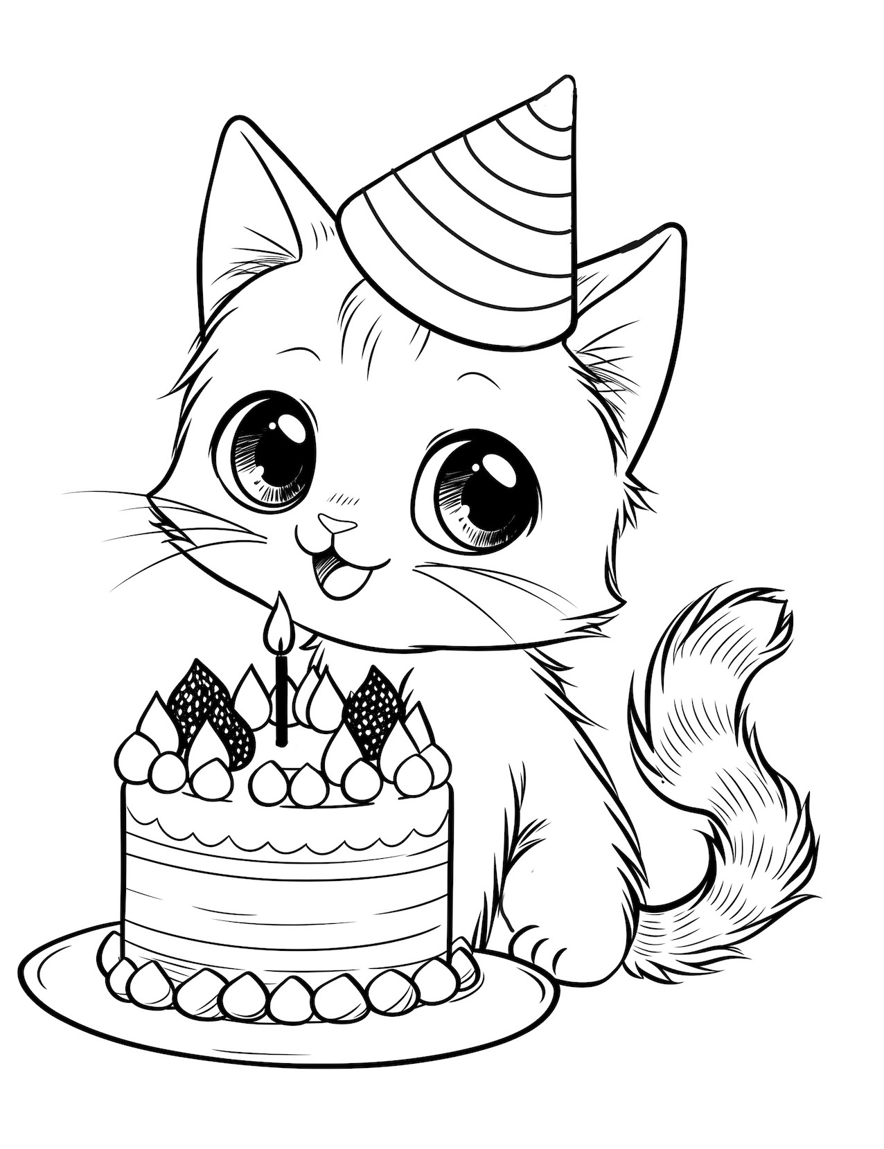 kitty cat coloring pages