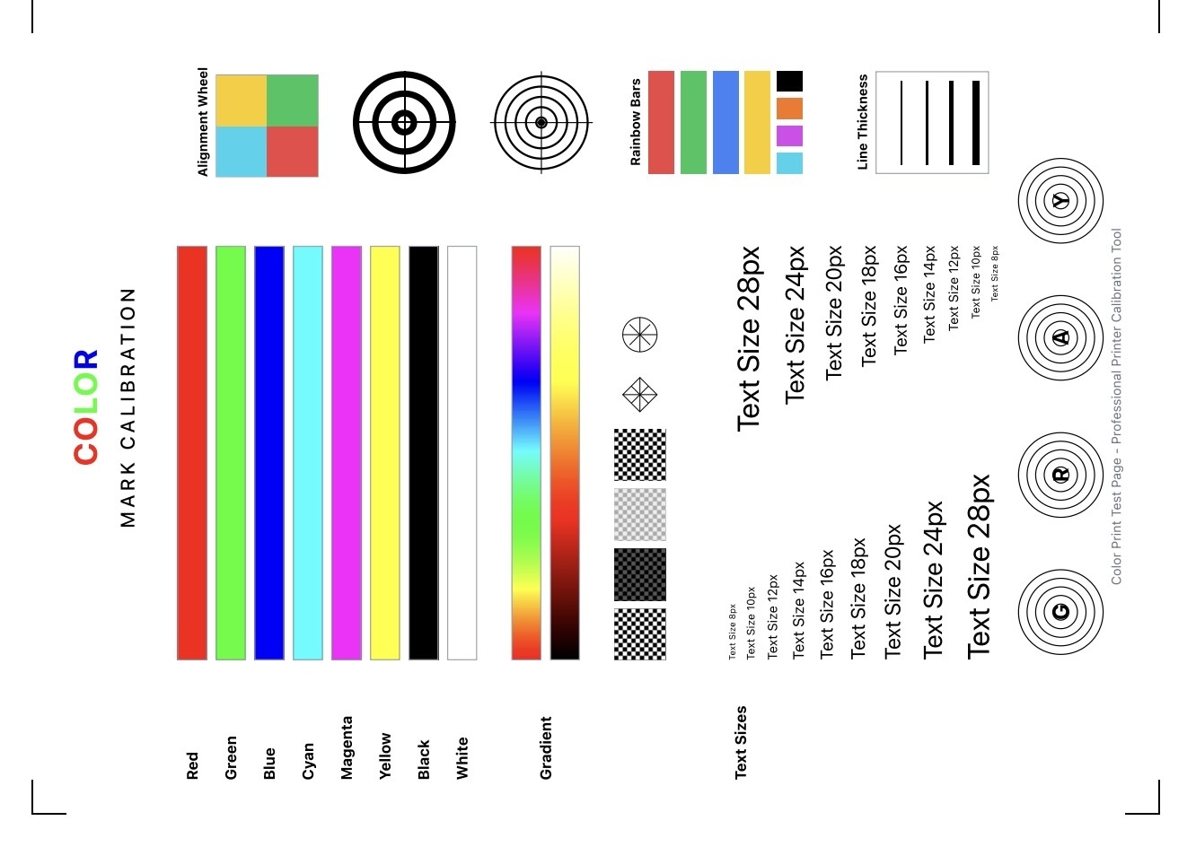 Color Print Test Page Free Test To Check Color Printing
