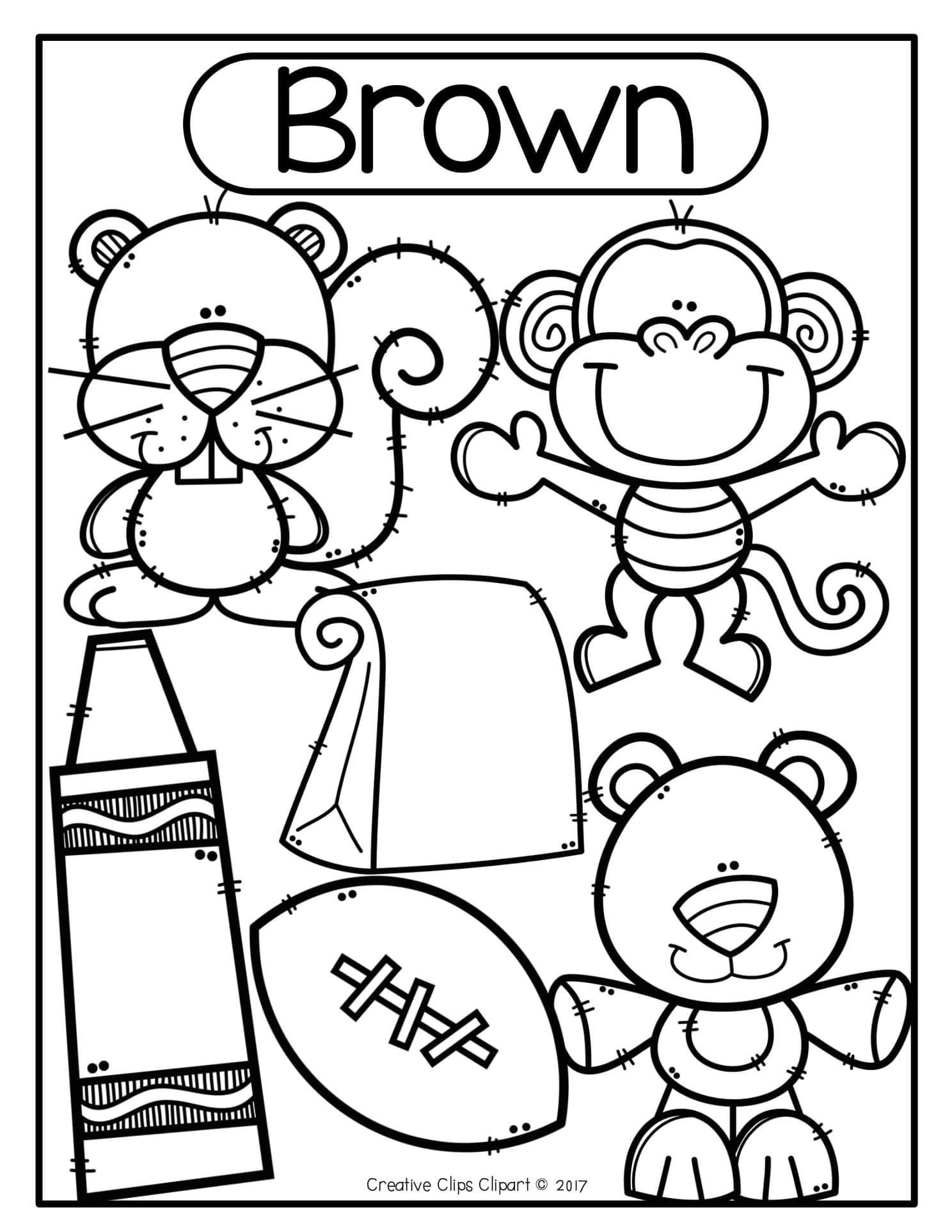 Color The Word Brown Coloring Page