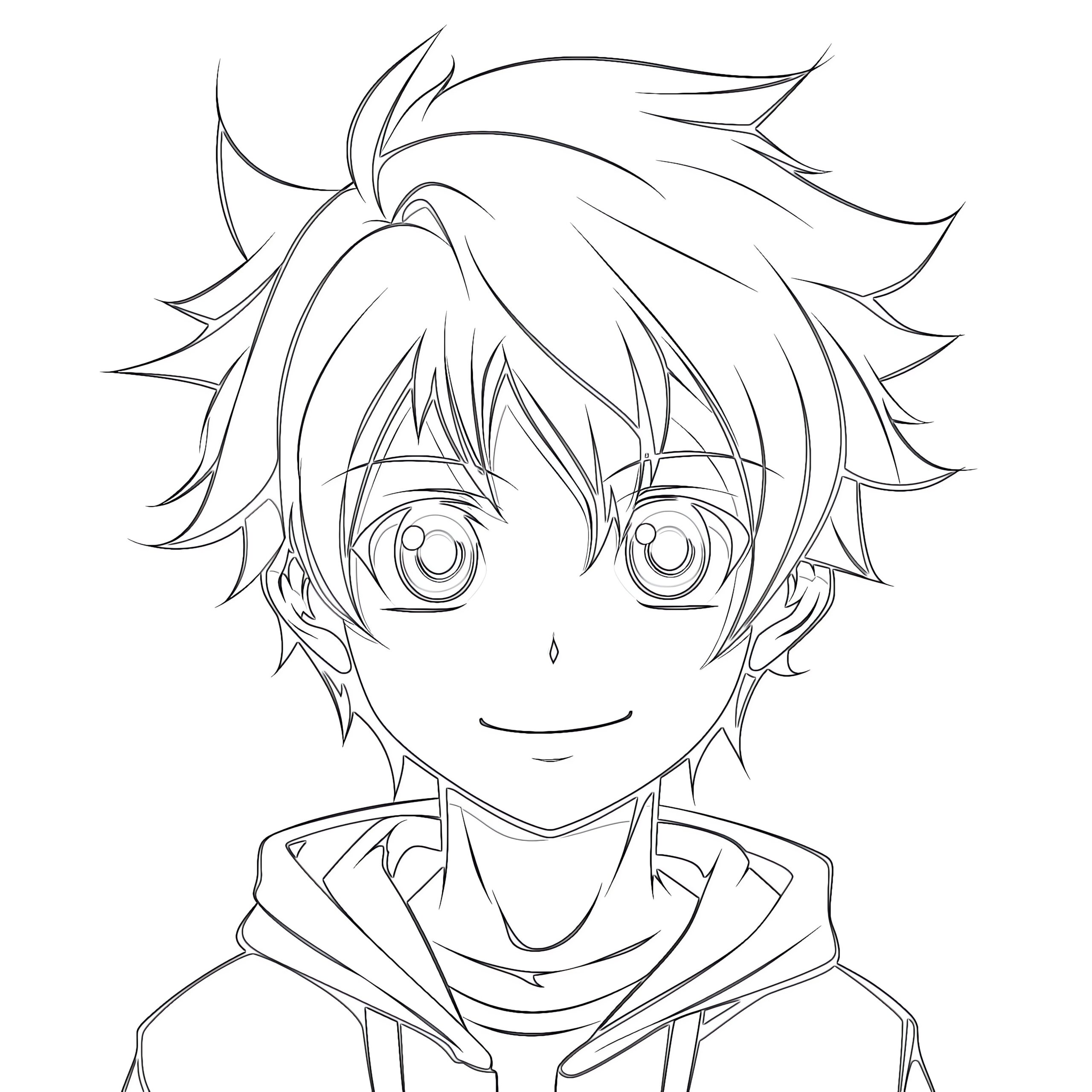 anime coloring pages easy