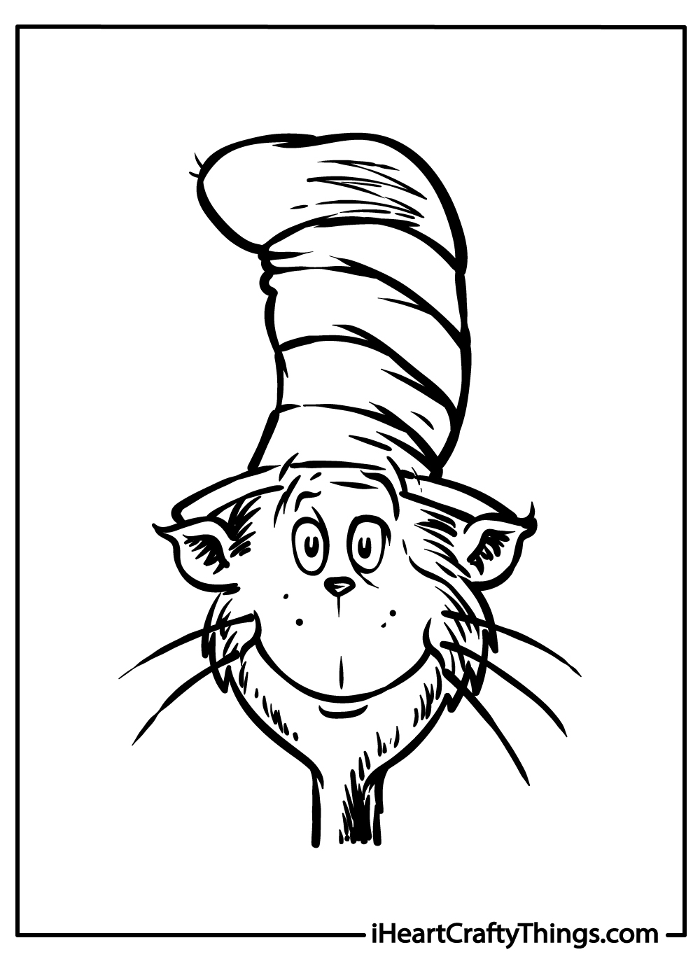 Coloring Cat In Th3 Hat Dr Seuss Cat Drawing Doctor Seuss Cat Free Printable Cat In