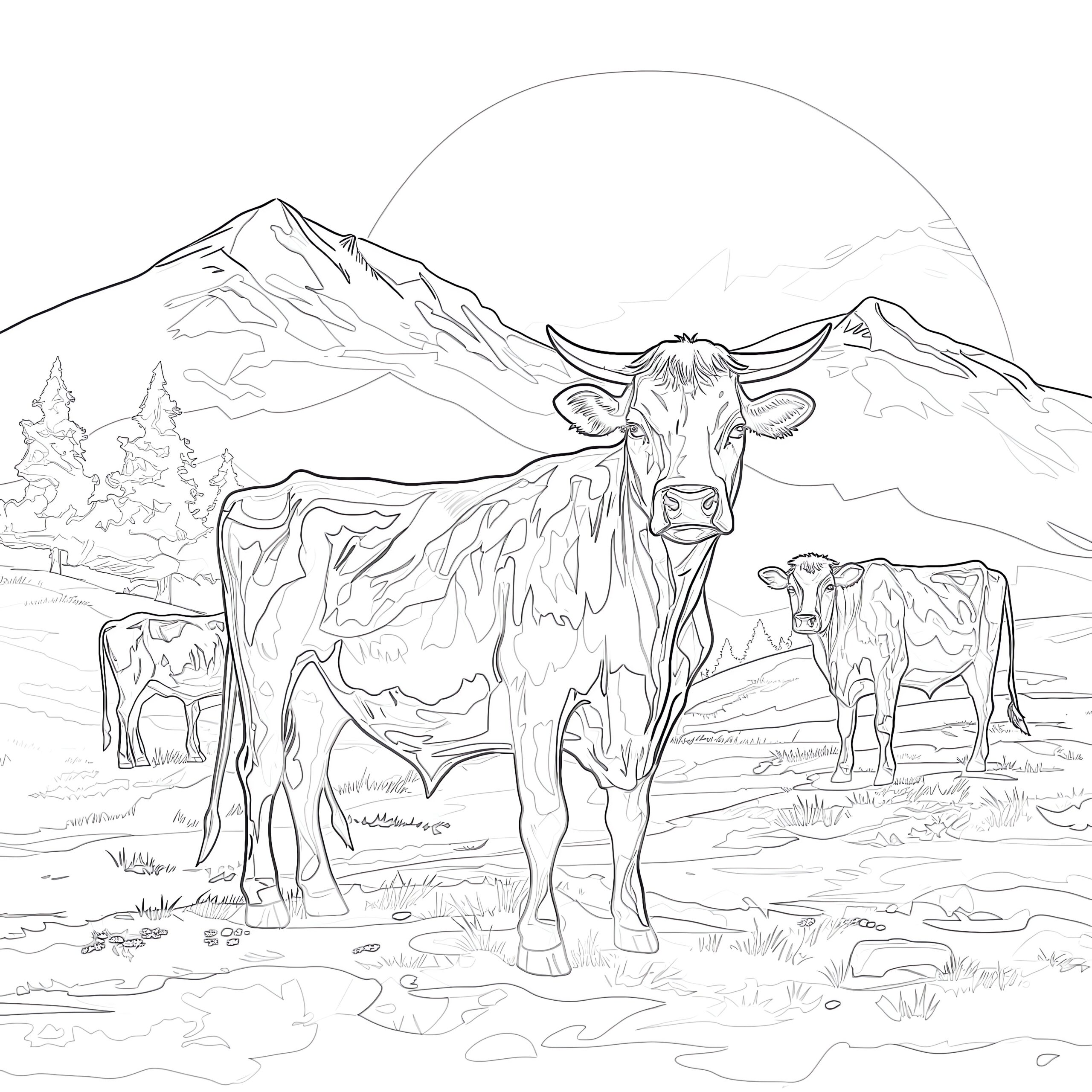 Coloring Cows Coloring Page Coloring Pages Mimi Panda