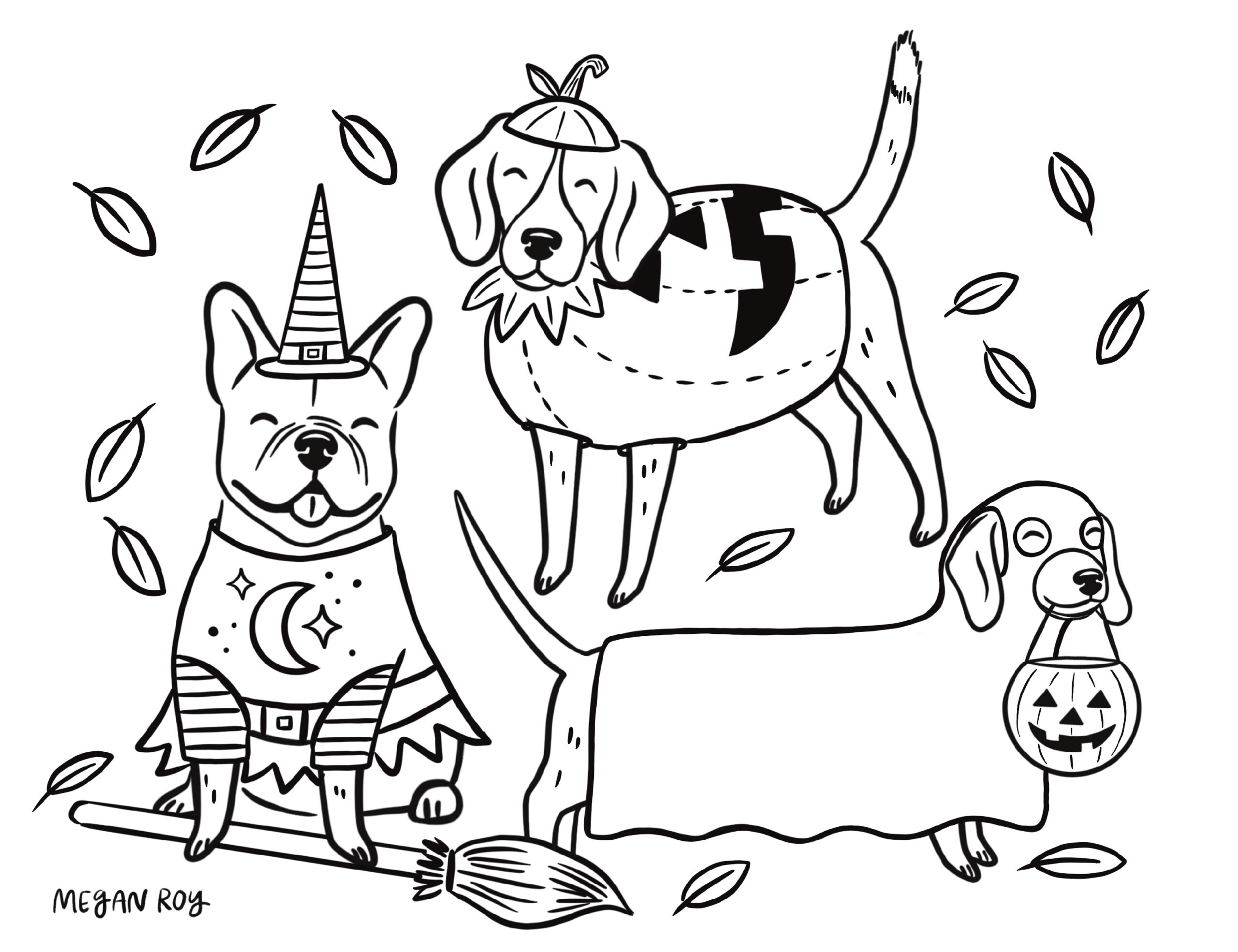 Coloring For Kids Dogs In Costumes Printables Free Coloring Pages Learning Worksheets HP Official Site