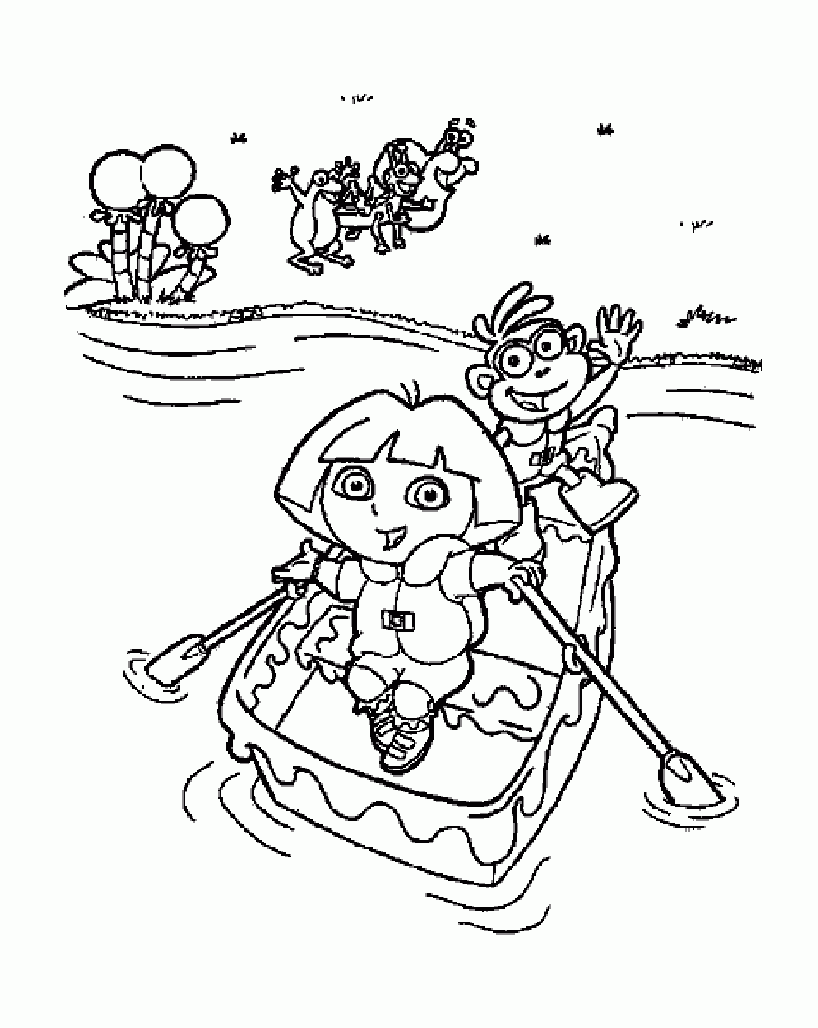 dora the explorer coloring pages