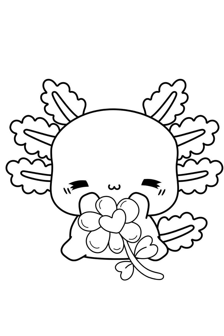 Coloring Page Axolotl