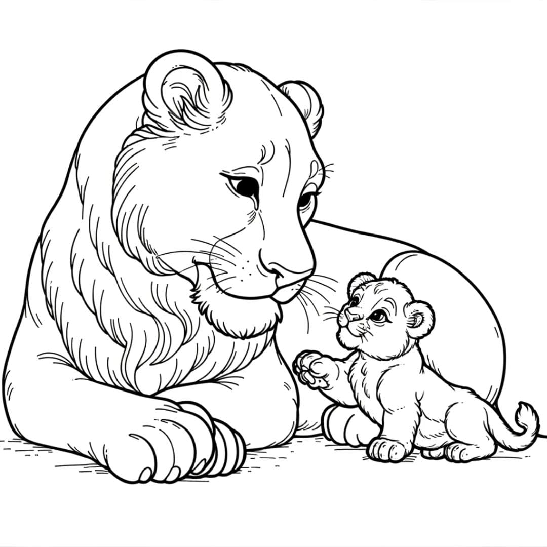 lioness coloring pages