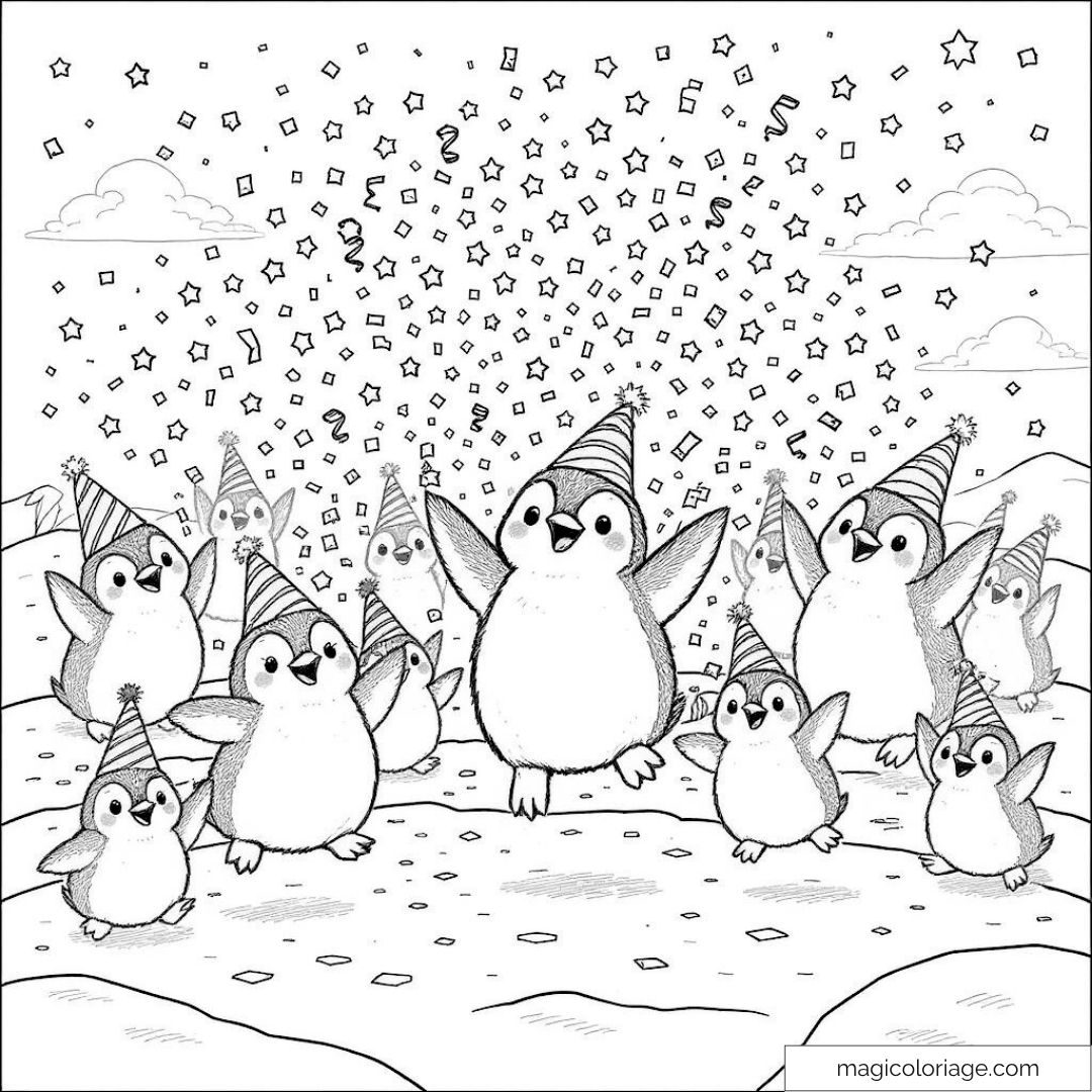 penguin coloring page
