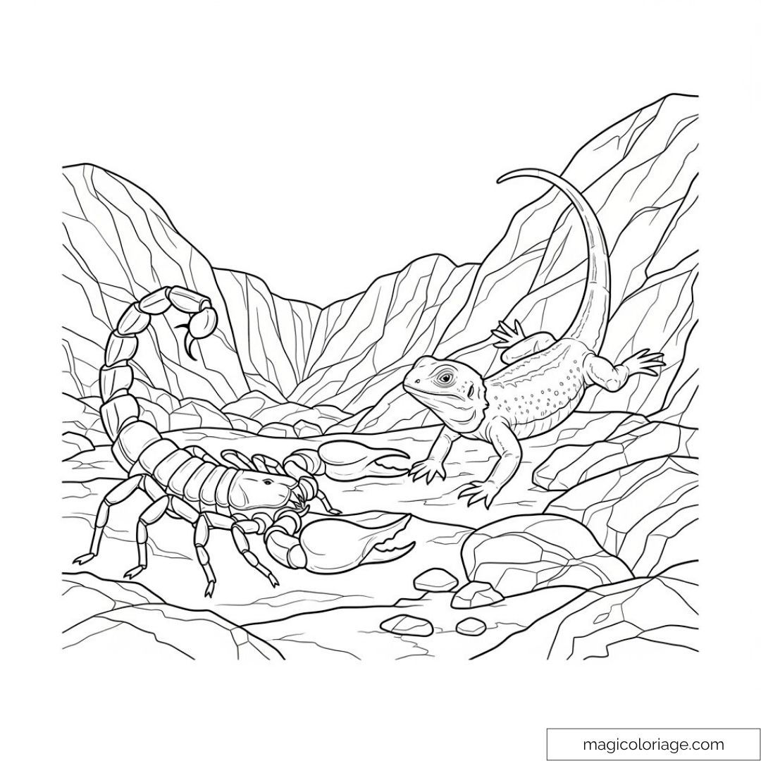 coloring pages desert animals
