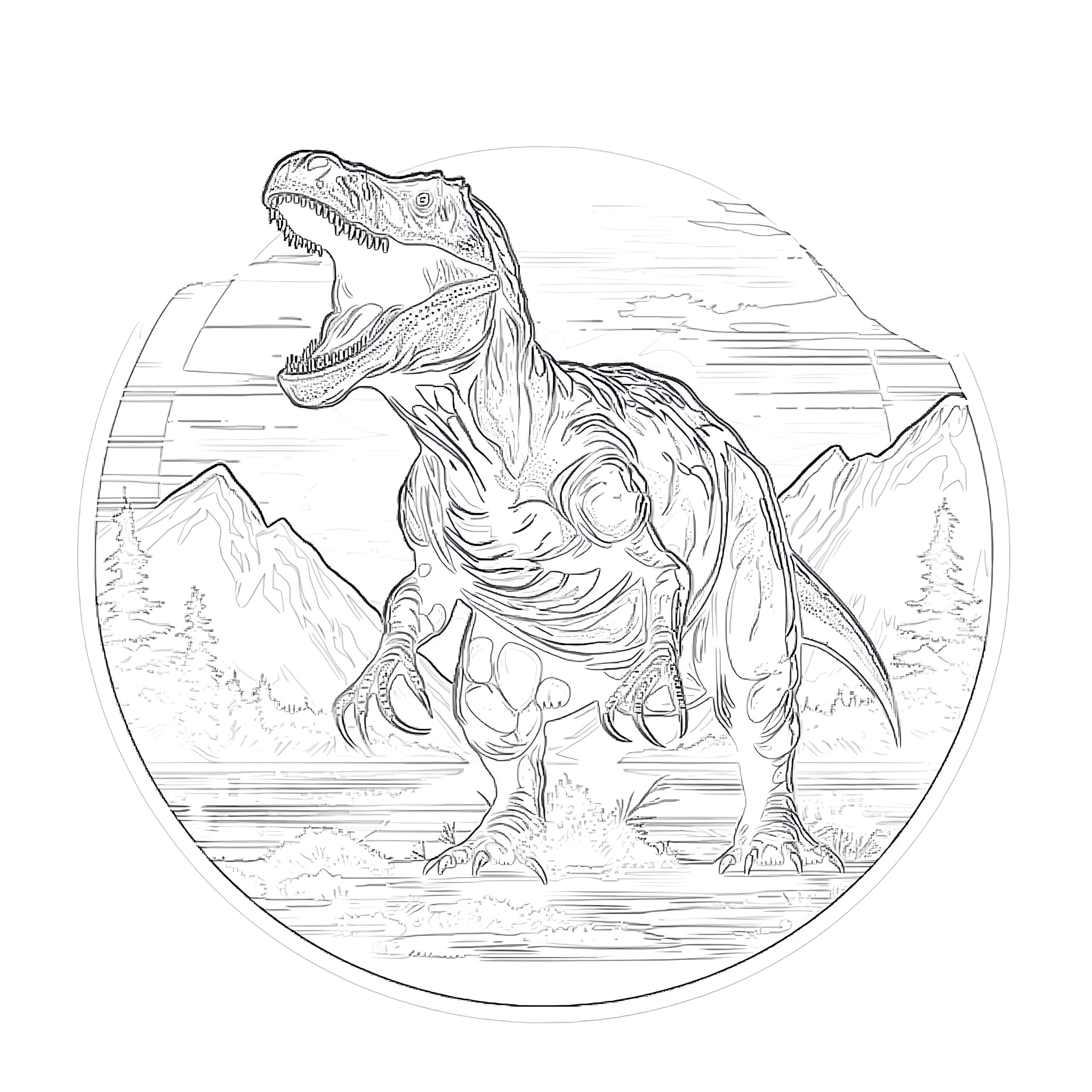 Coloring Page Of T Rex Coloring Pages Mimi Panda