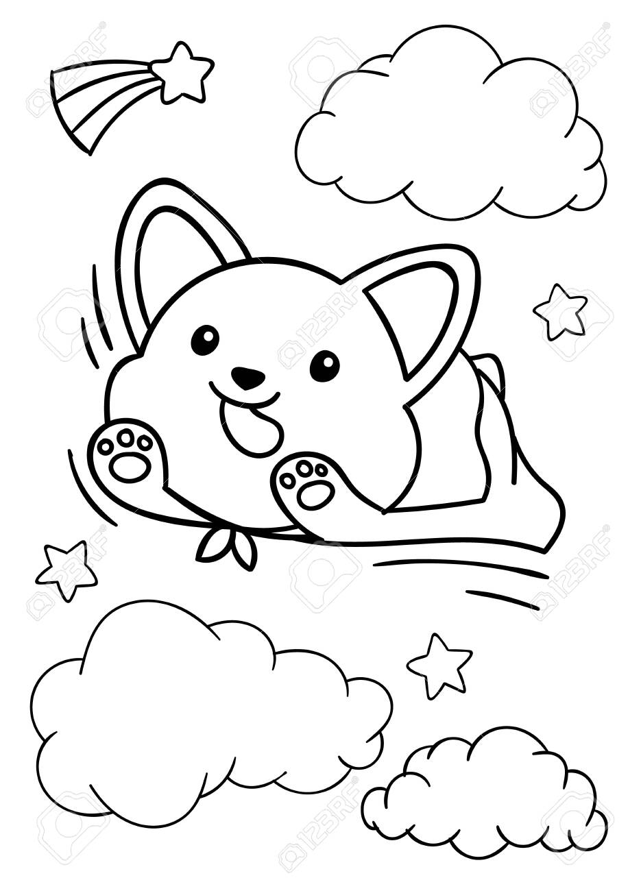corgi coloring pages