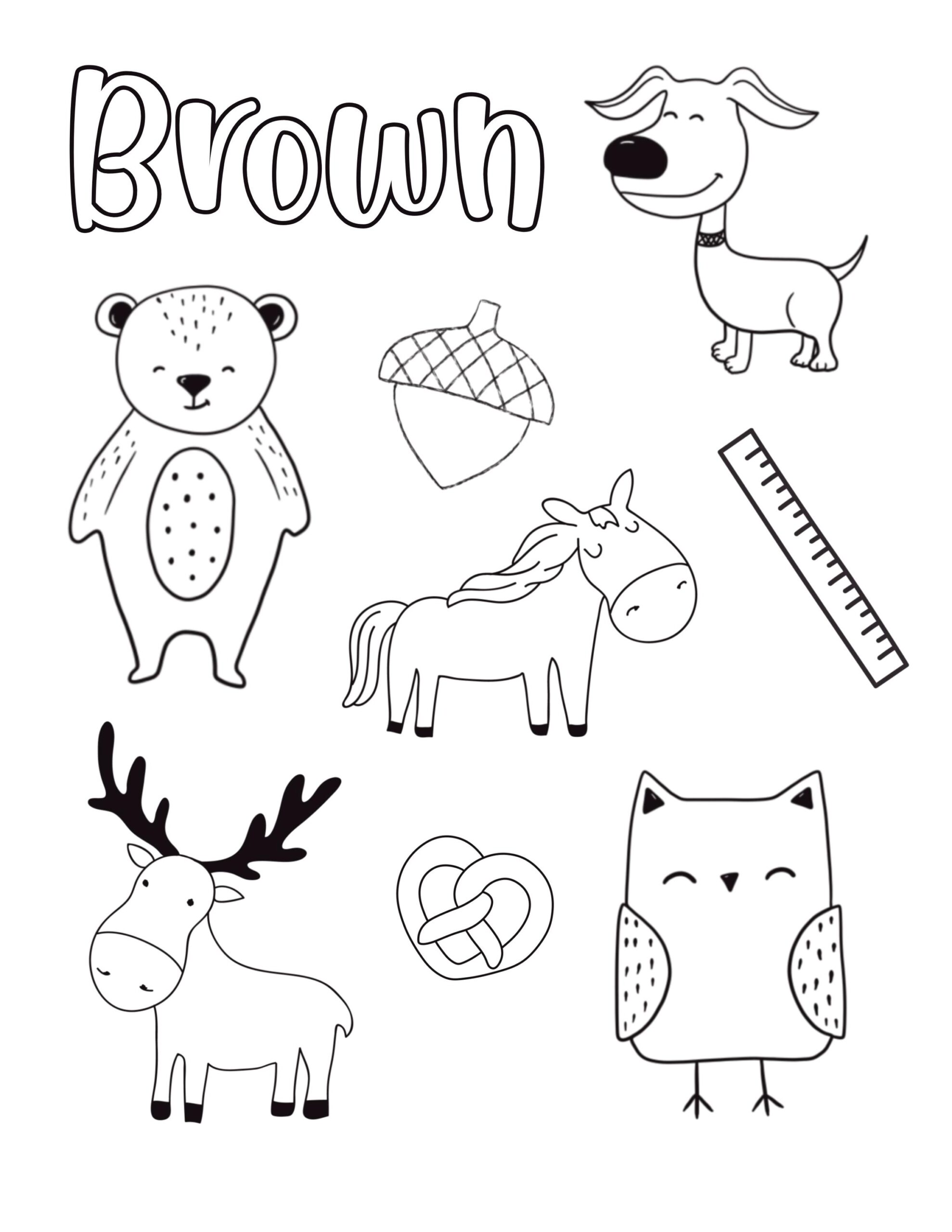 Coloring Pages For Kids Colors Mini Book digital Download Etsy