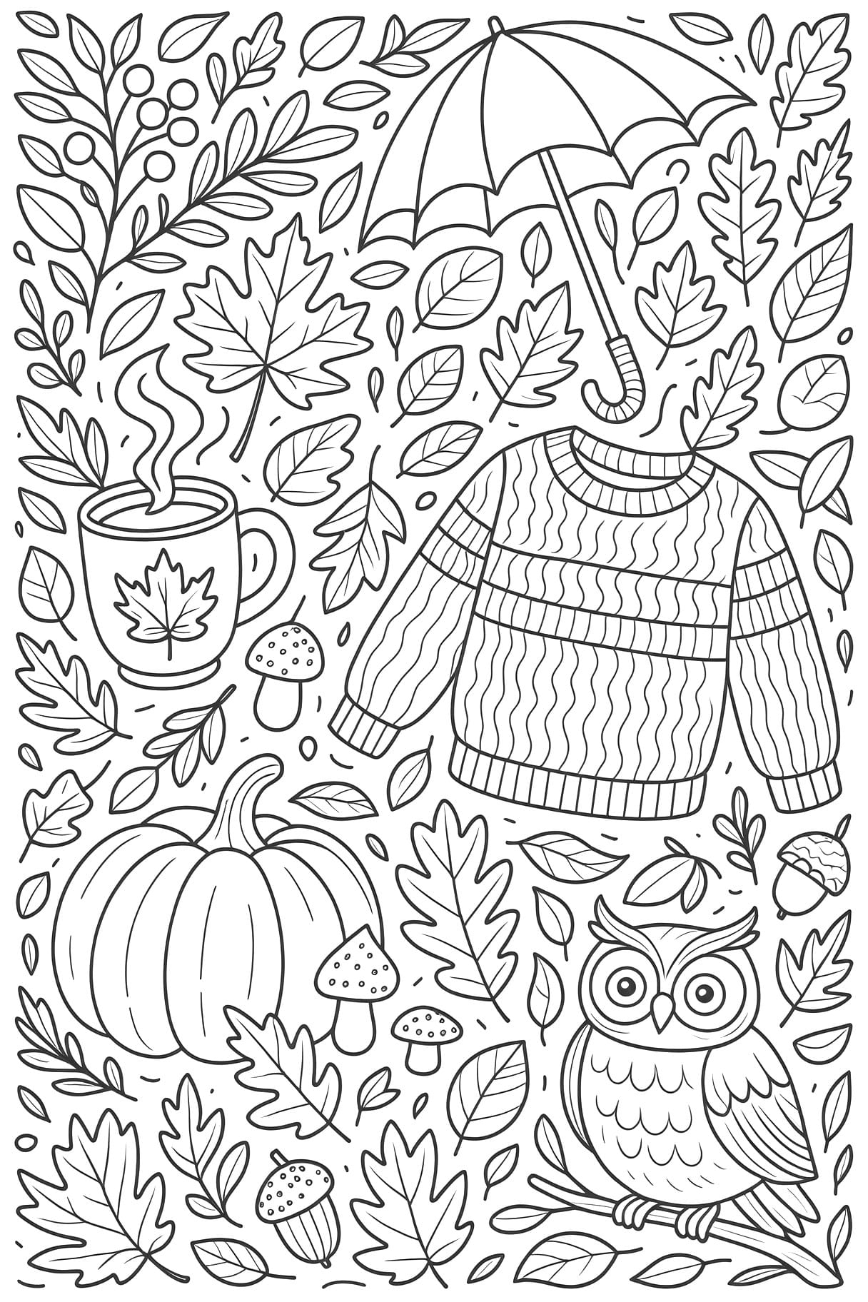 Coloring Pages For The Fall Coloring Pages Mimi Panda