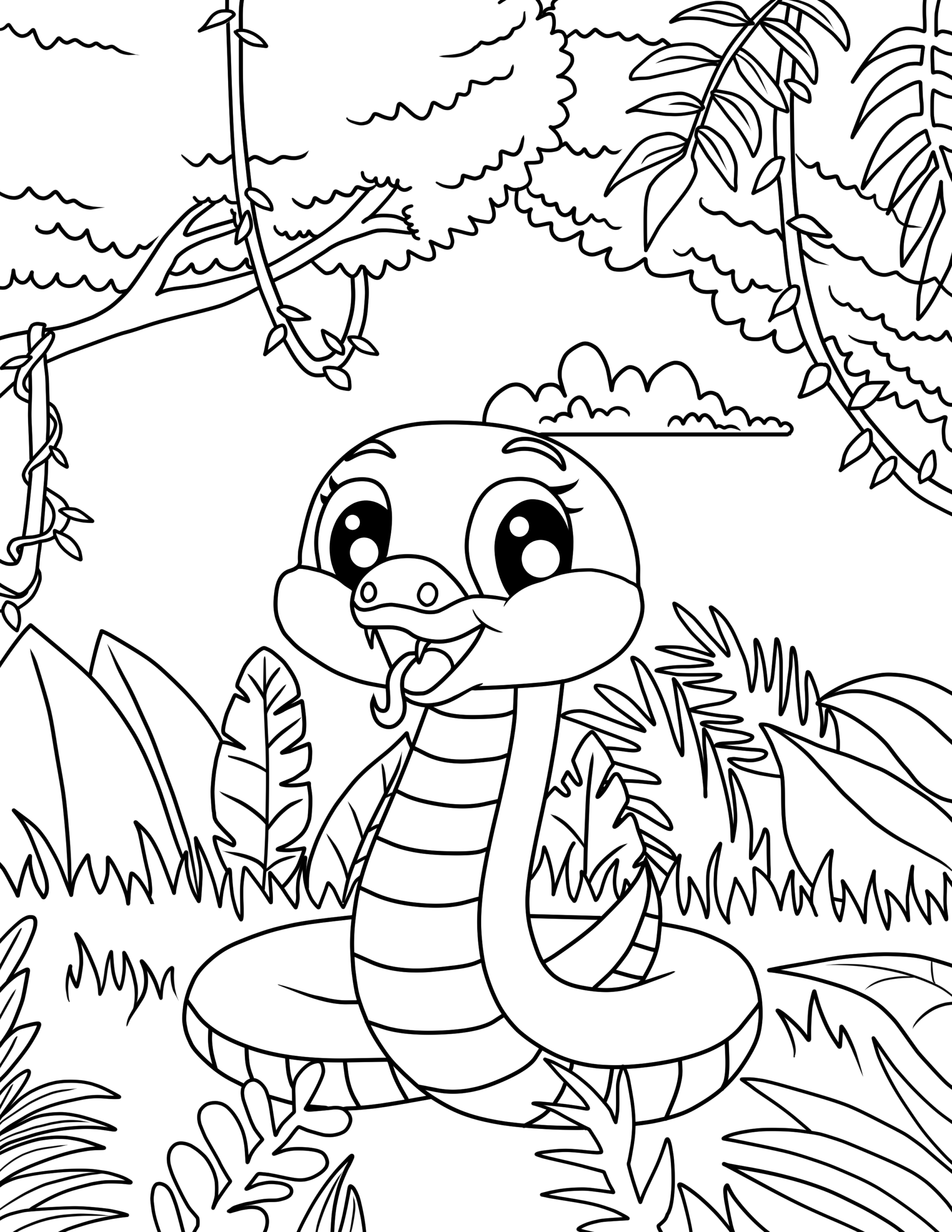 coloring pages of jungle animals