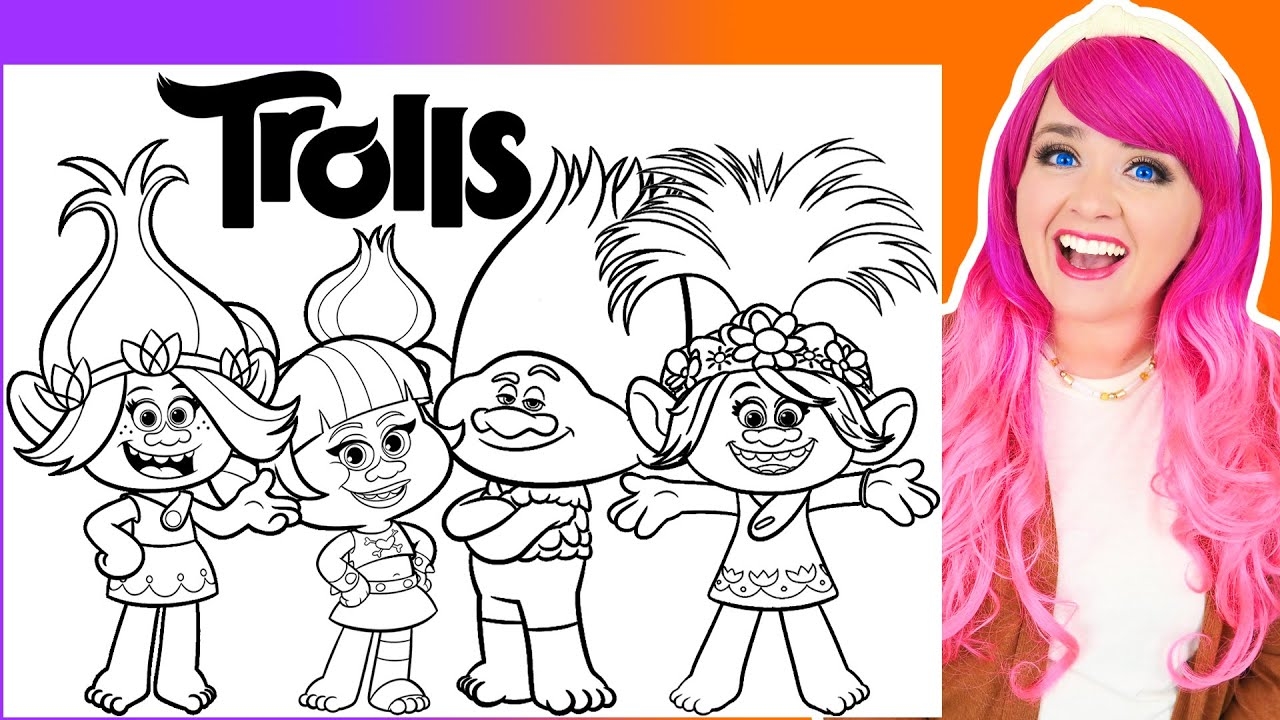 trolls coloring pages