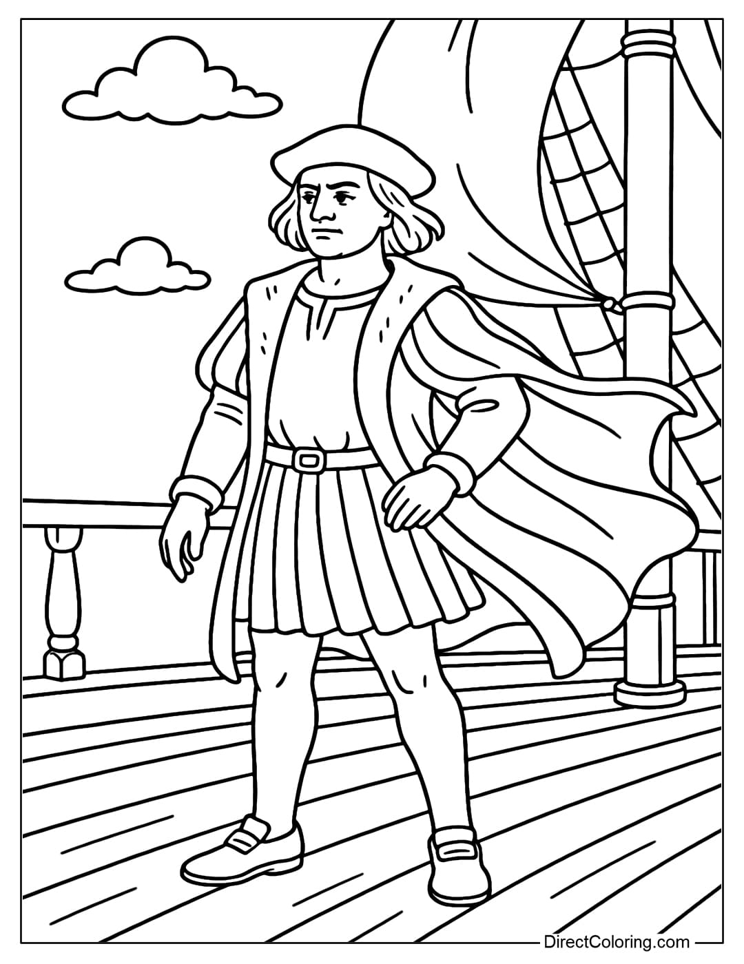 Columbus Day Coloring Pages Free PDF To Download And Print