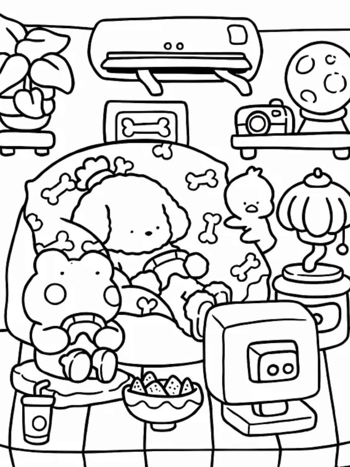 Comfy Colouring Book Pages