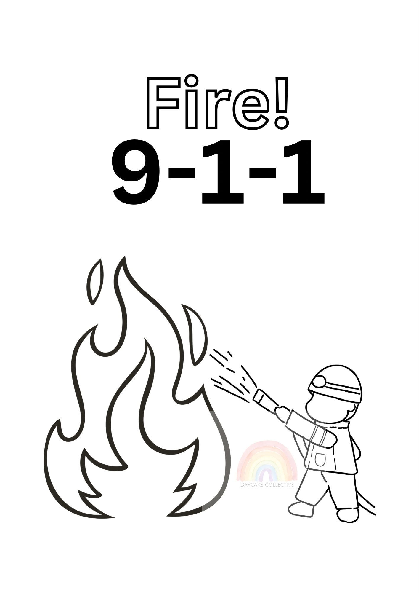 Community Helpers Fire Prevention Safety Week Coloring Sheet For Kids Printable Worksheet Taxi Cop Firetruck Ambulance 9 1 1 Prek Etsy Canada