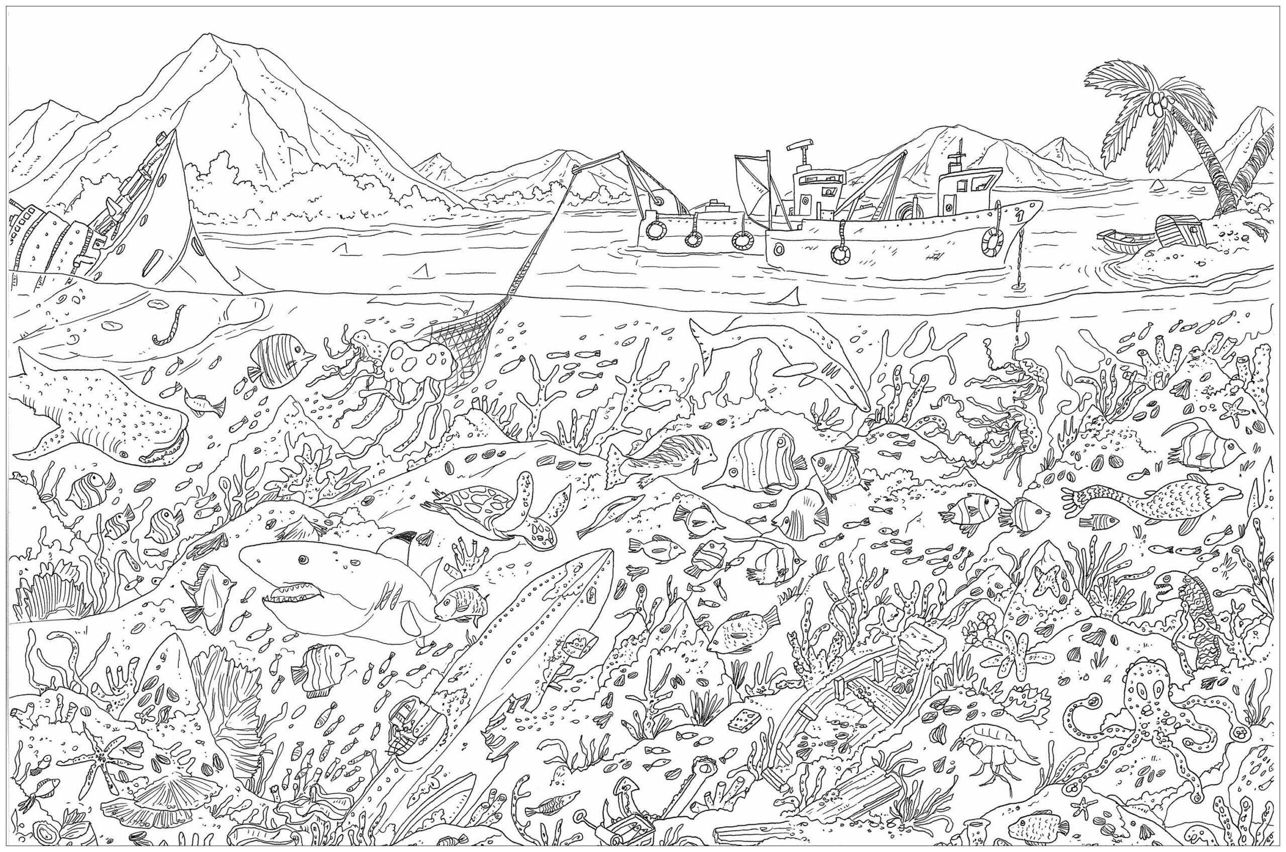 ocean coloring pages