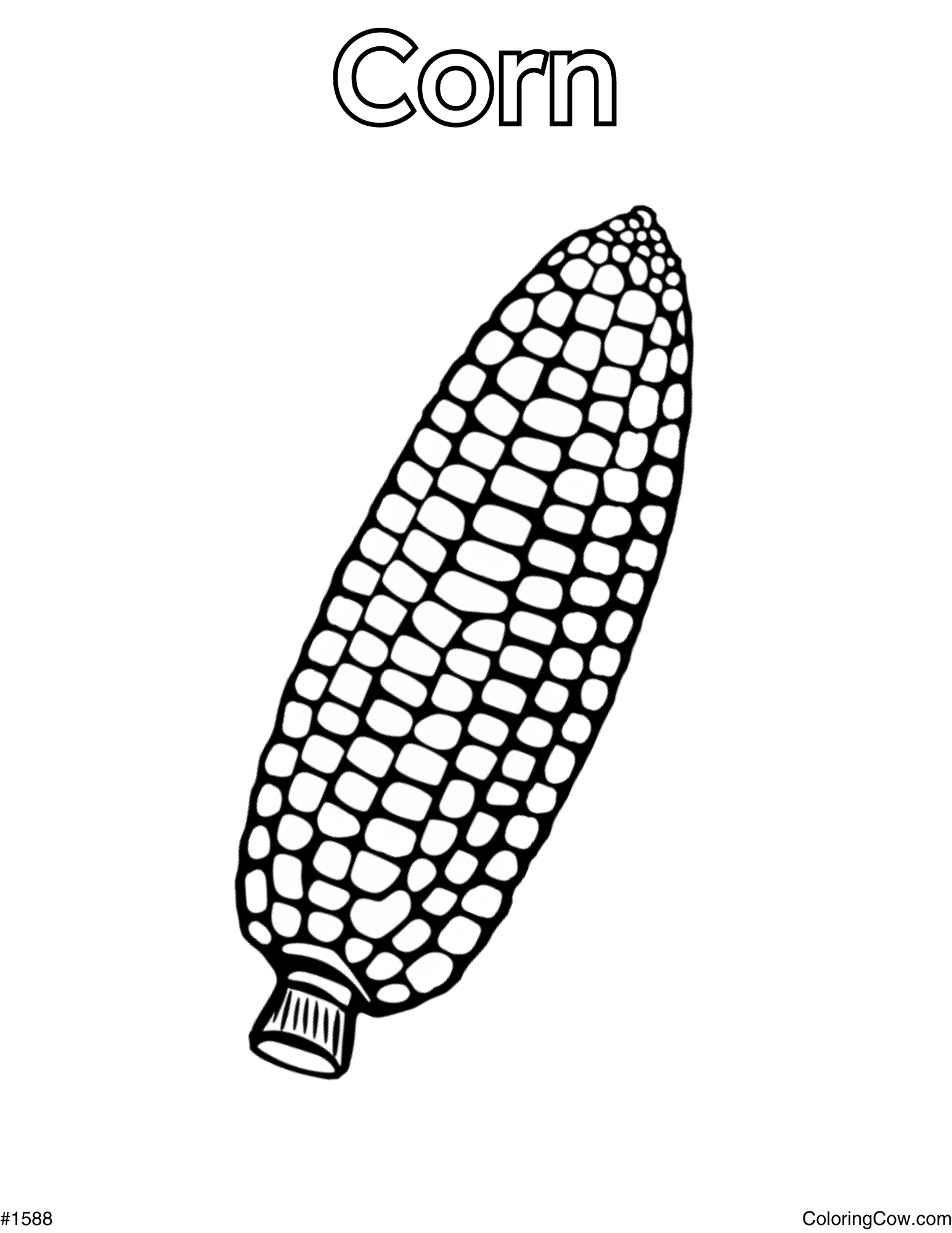 Corn Coloring Page