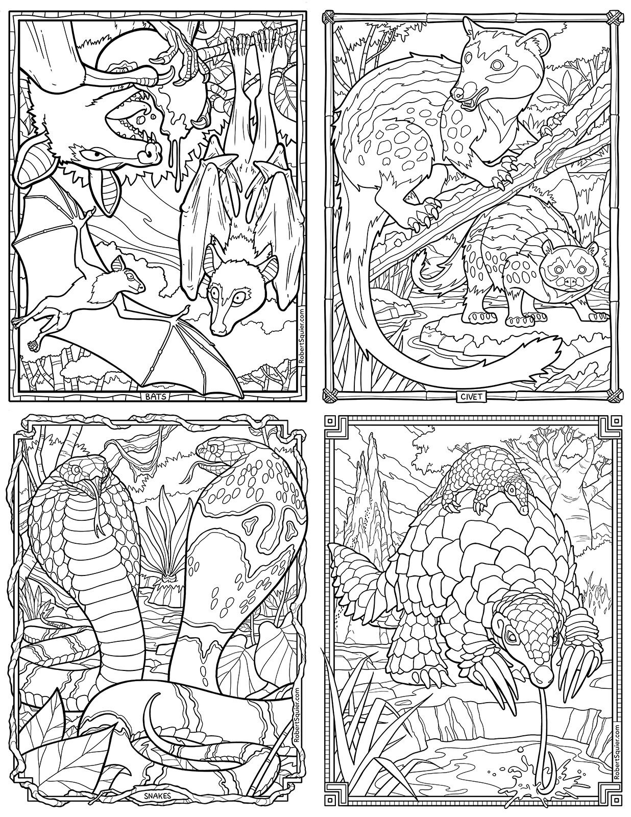 Coronavirus Animal Scapegoat Coloring Pages 1 4 PDF 