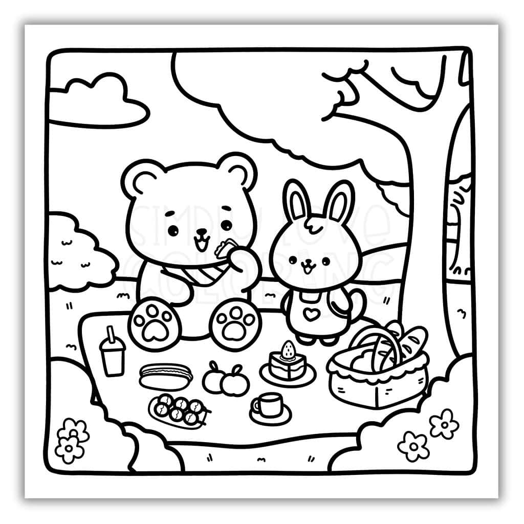 Cozy Animal Buddies Coloring Pages Free PDF Printables Simply Love Coloring