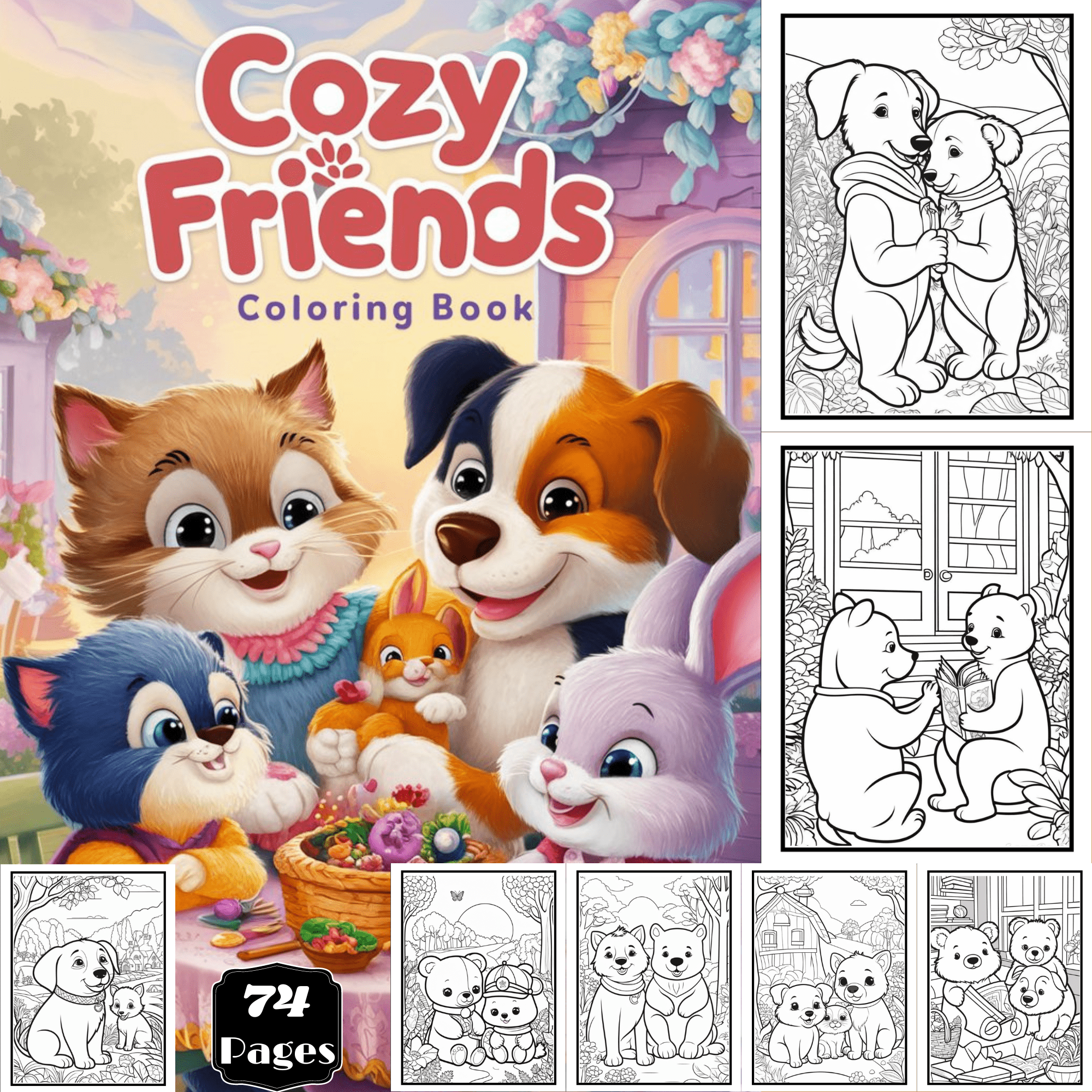 Cozy Friends Animals Coloring Pages For Kids Made By Teachers