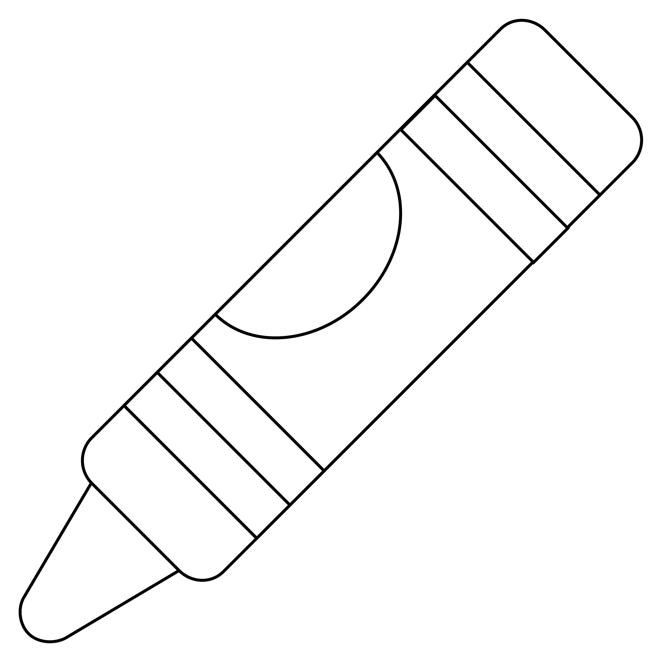 Crayon Coloring Page Free Printable