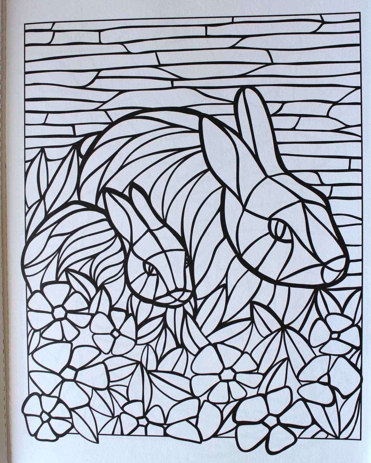 animal mosaic coloring pages