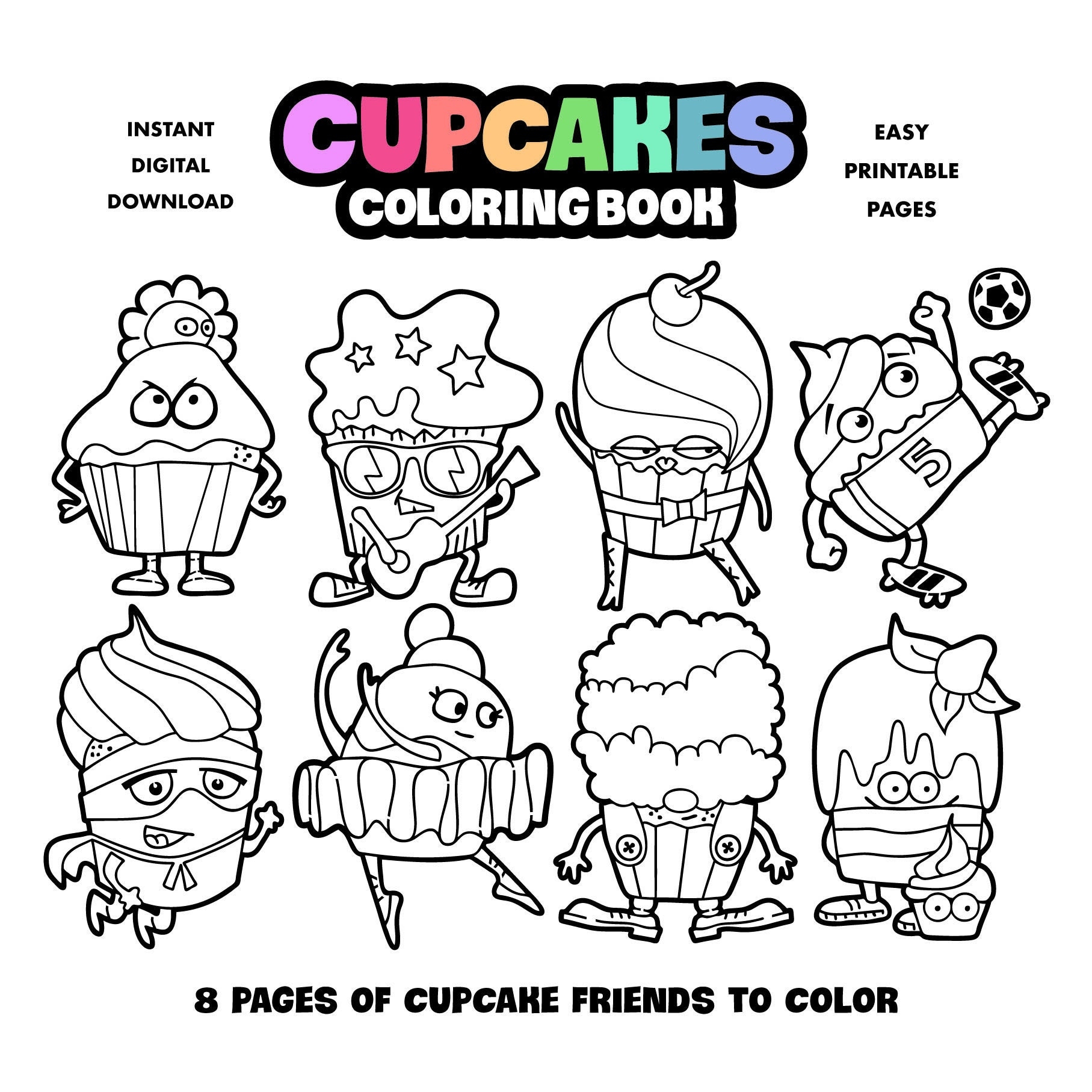 Cupcakes Coloring Book For Kids Printable Coloring Pages For Children Boys And Girls Digital Download Arts And Crafts Party Activity Etsy Cupcakes Coloring Book For Kids Printable Coloring Pages For Children Boys And Girls Digital Download Arts And Crafts Party Activity Etsy