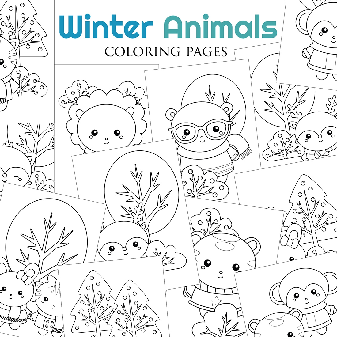 cute winter animal coloring pages