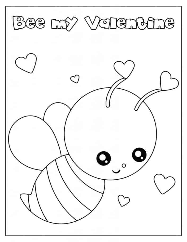Cute Animal Coloring Pages For Valentine s Day The Organized Mom