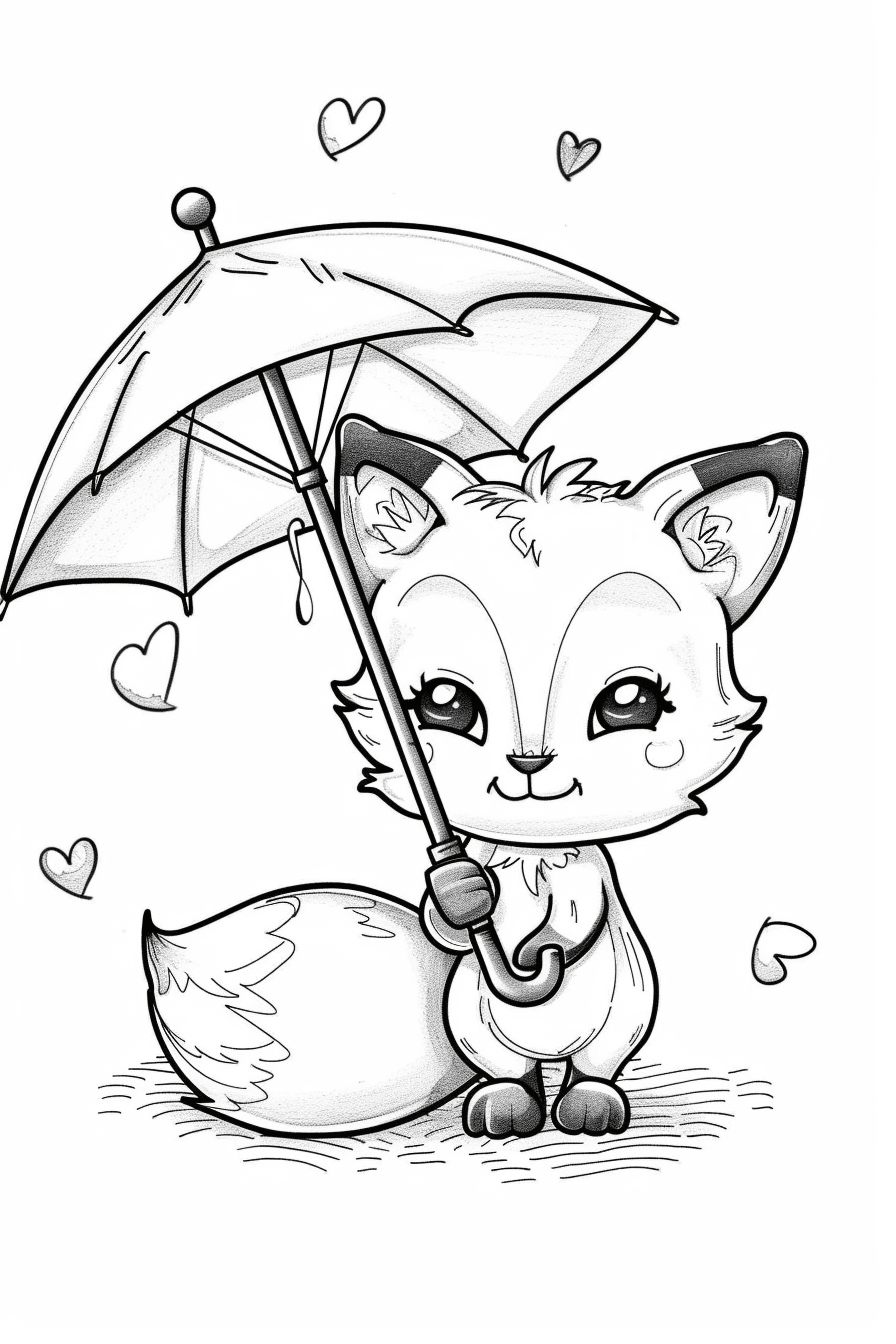 cute cartoon animal coloring pages