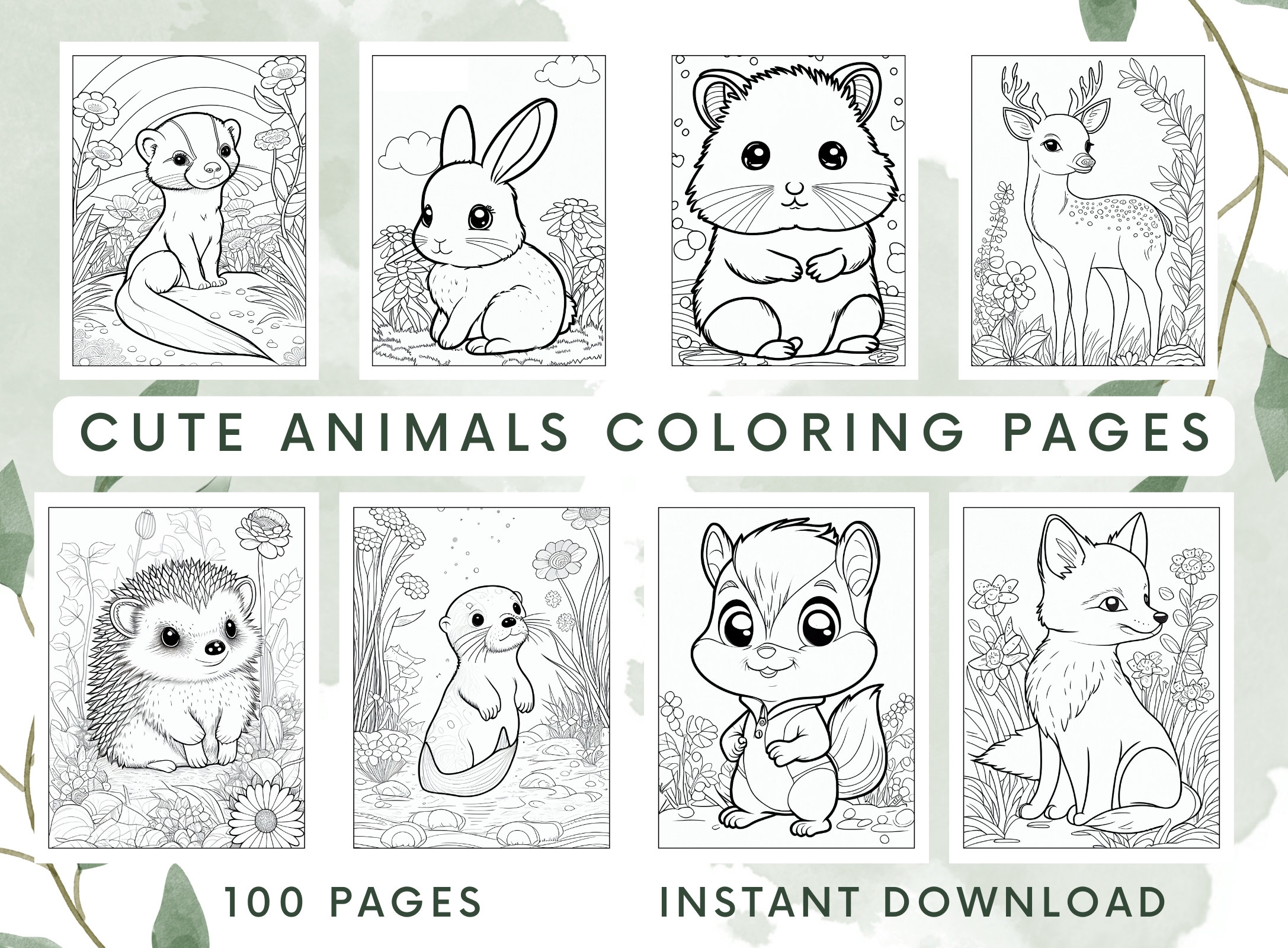 coloring book pages of animals