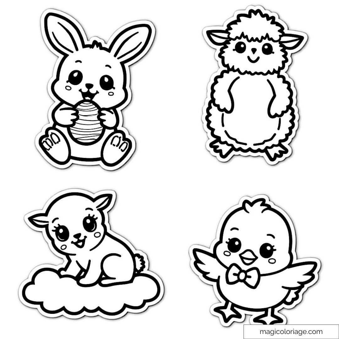 Cute Animals Coloring Pages For Kids Preschool