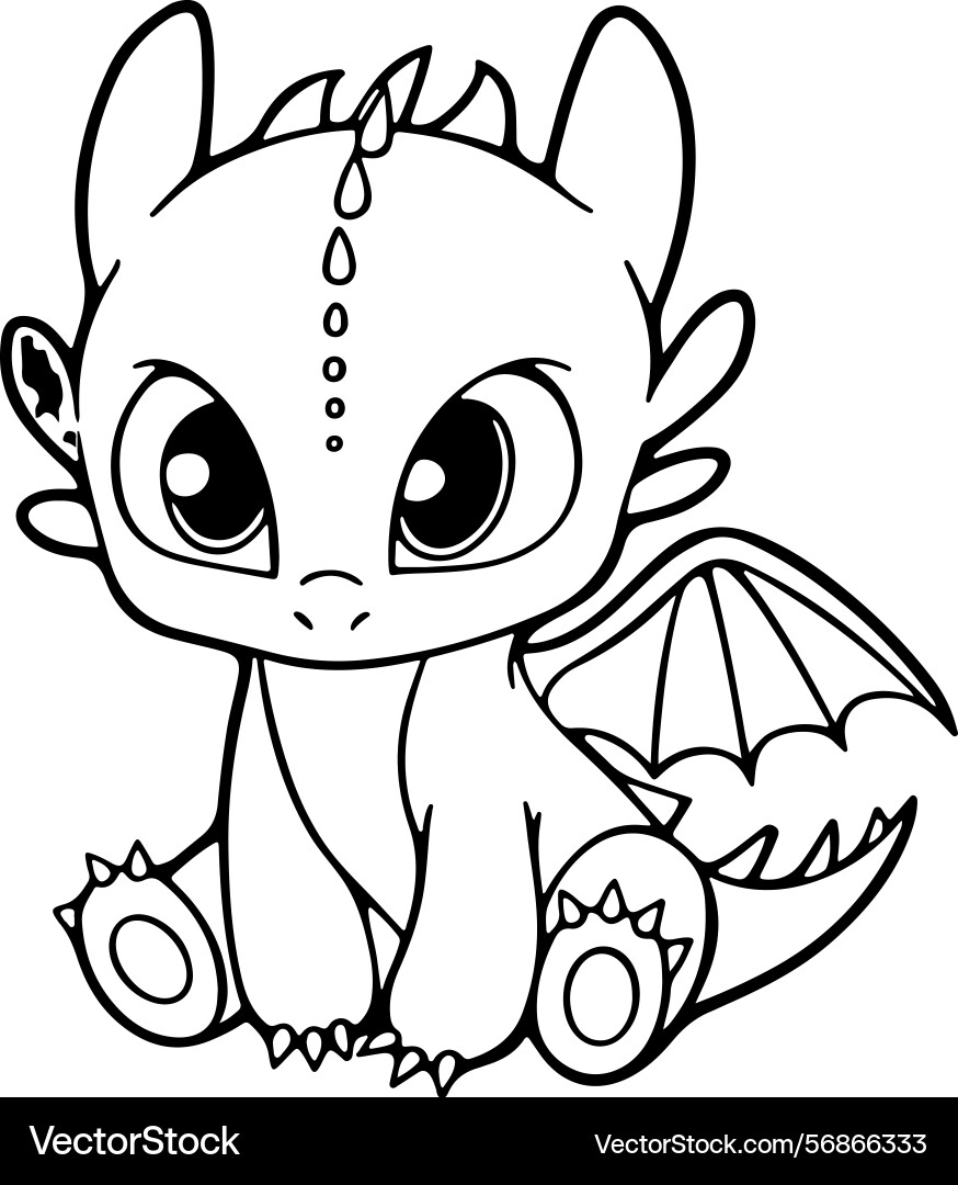 coloring page dragon