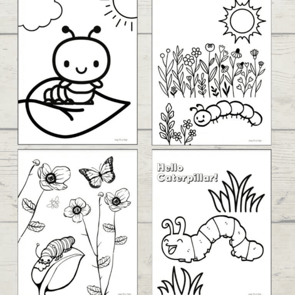 caterpillar coloring pages preschool