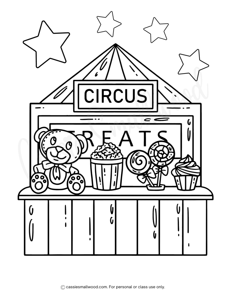 CUTE Circus Coloring Pages Cassie Smallwood